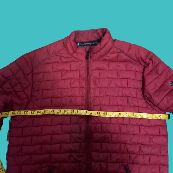 Point Zero Ultralight Puffer Jacket Red Quilted Zip Front | Size XL - Picture 7 of 8